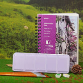 Violet Metal Box - Premium 24-Color Watercolor Paint Set - Funto